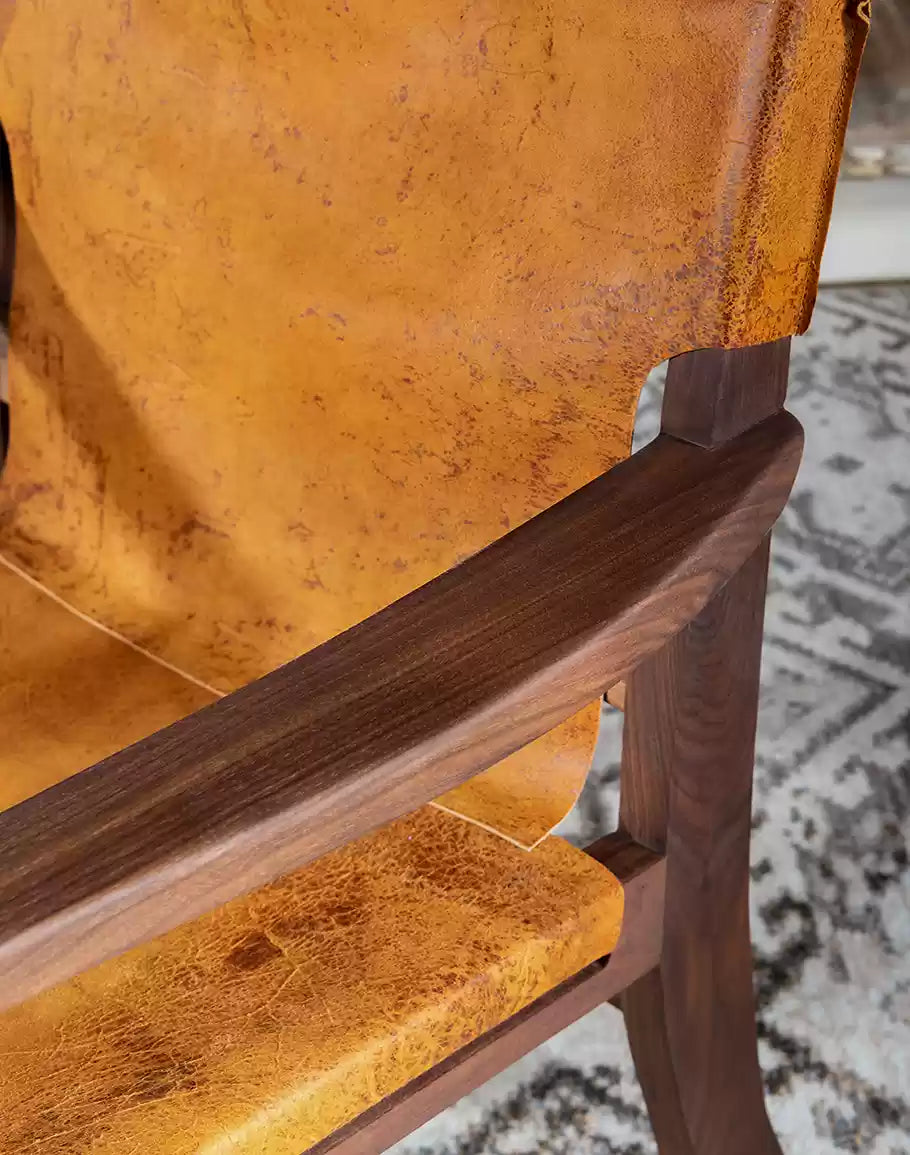 Greco Leather Sling Chair