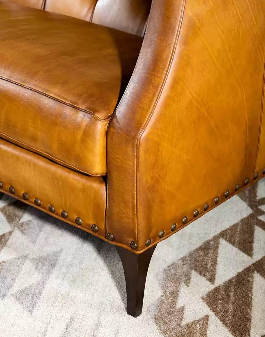 Hampton Tufted Leather Sofa