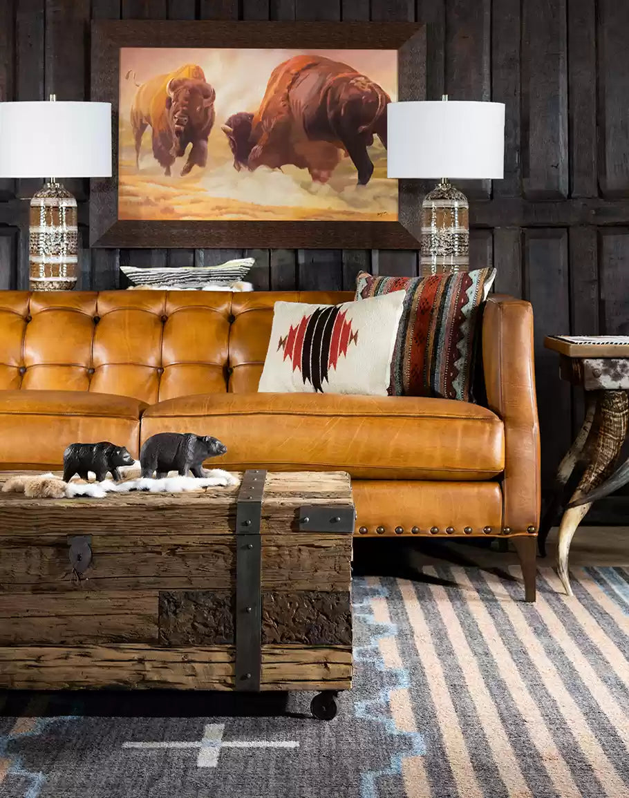 Hampton Tufted Leather Sofa