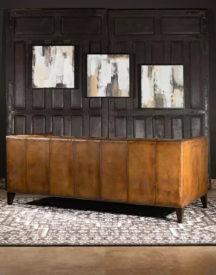 Kingston Tufted Leather Sofa