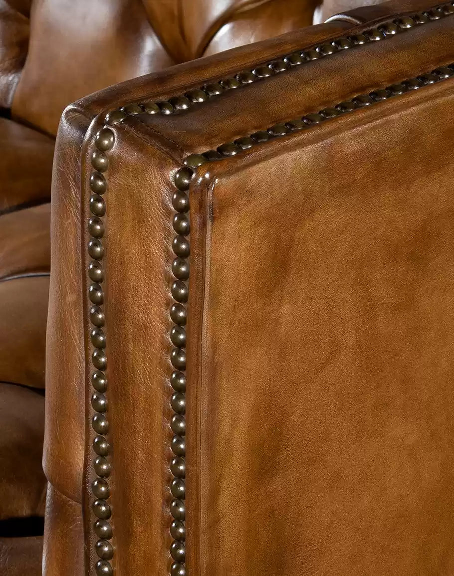 Kingston Tufted Leather Sofa