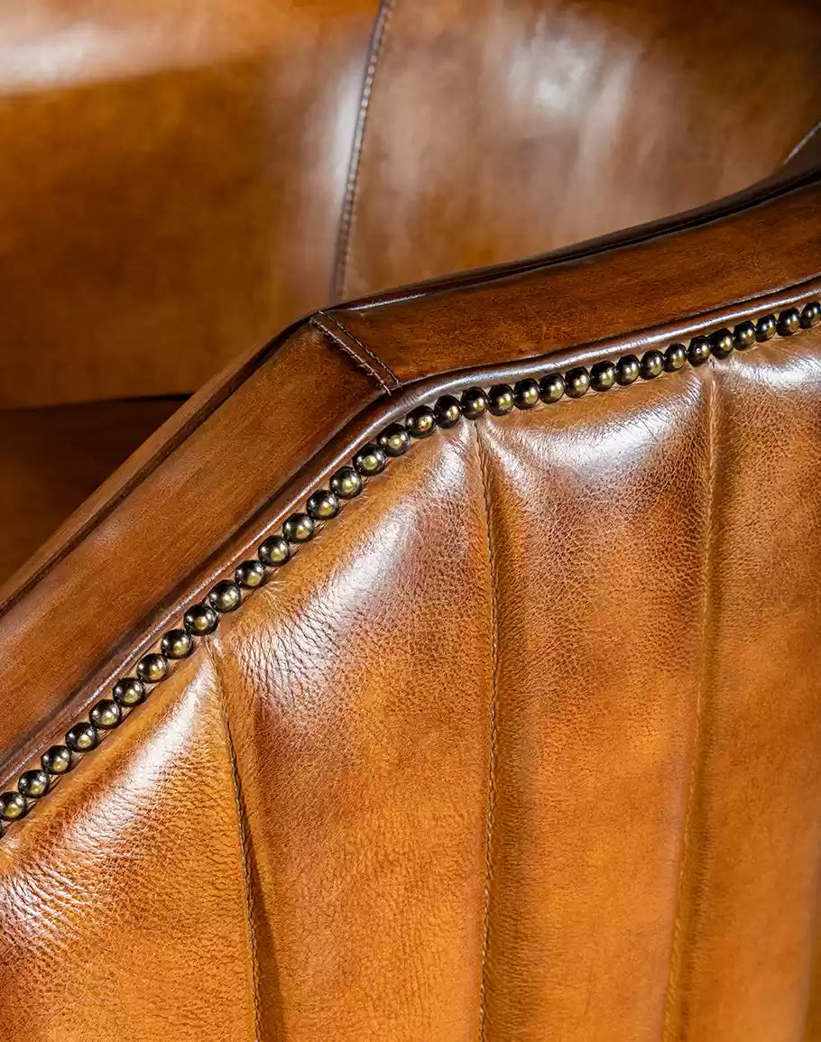 Oliver Leather Swivel Chair