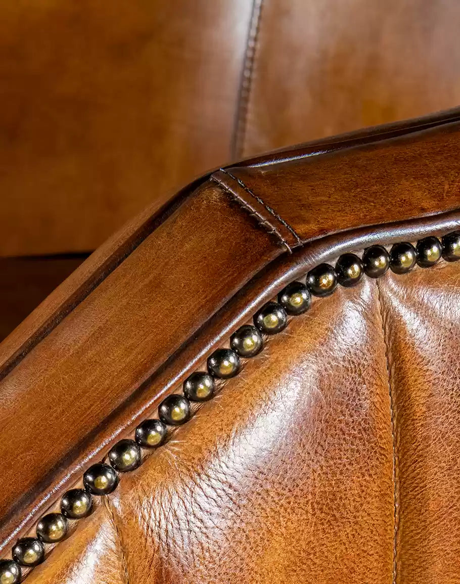 Oliver Leather Swivel Chair