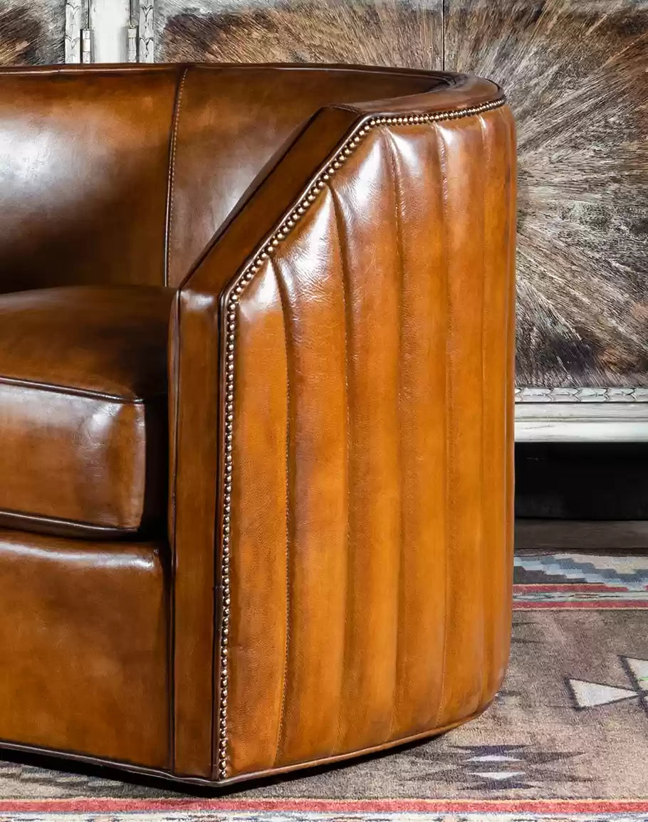 Oliver Leather Swivel Chair