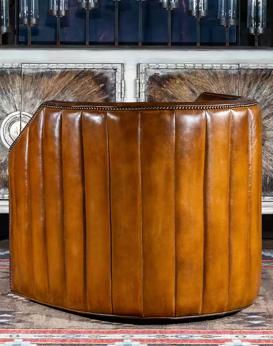 Oliver Leather Swivel Chair