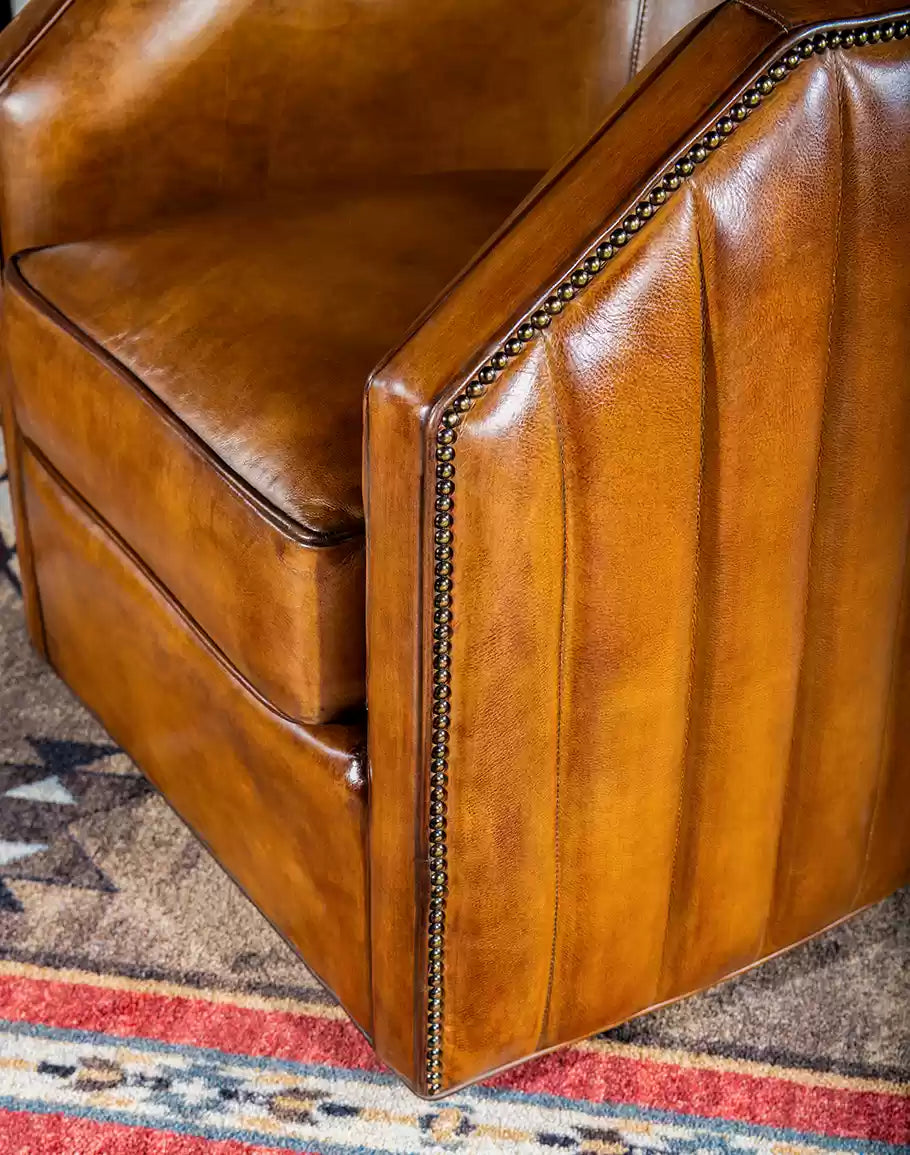 Oliver Leather Swivel Chair