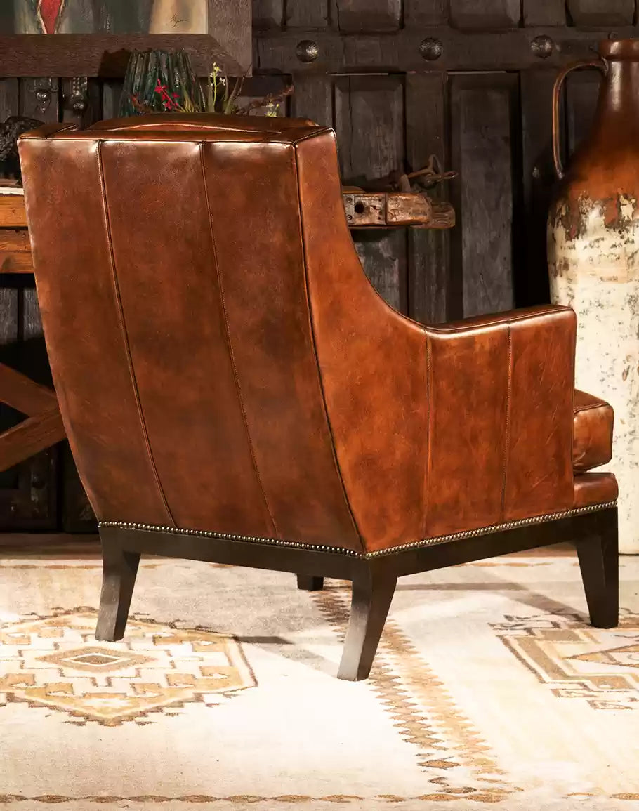 Saddleback Mocha Leather Chair