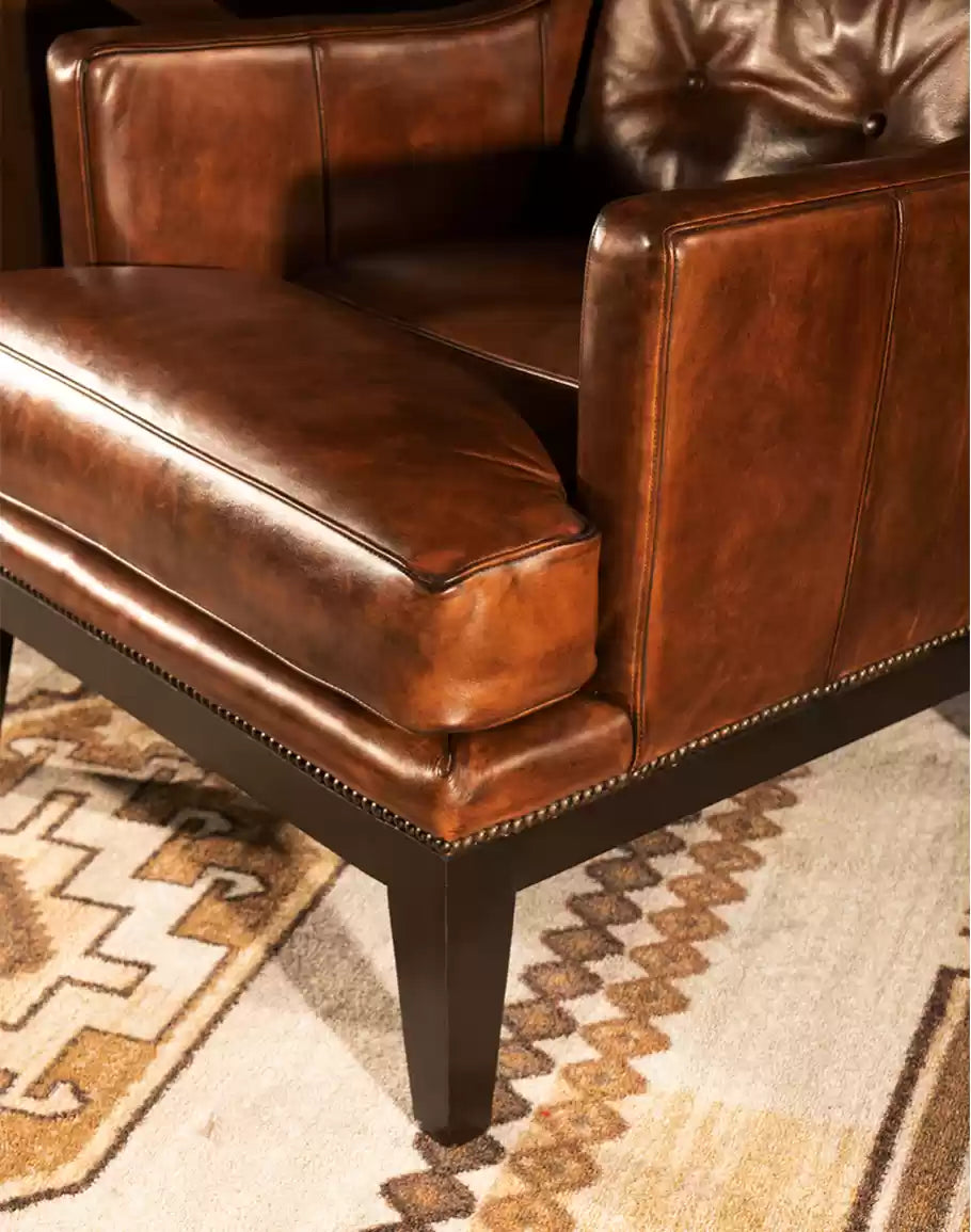 Saddleback Mocha Leather Chair