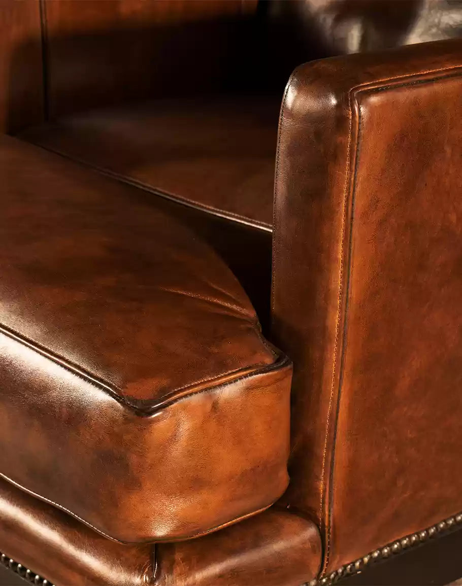 Saddleback Mocha Leather Chair