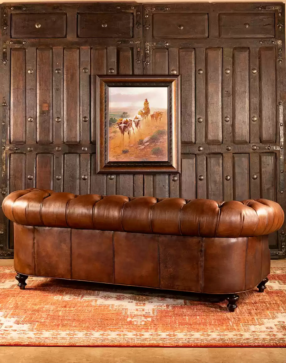 Winchester Tufted Leather Sofa