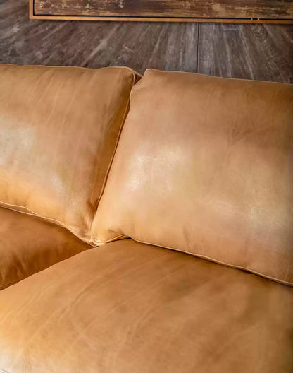 Alpine Ivory Leather Sofa