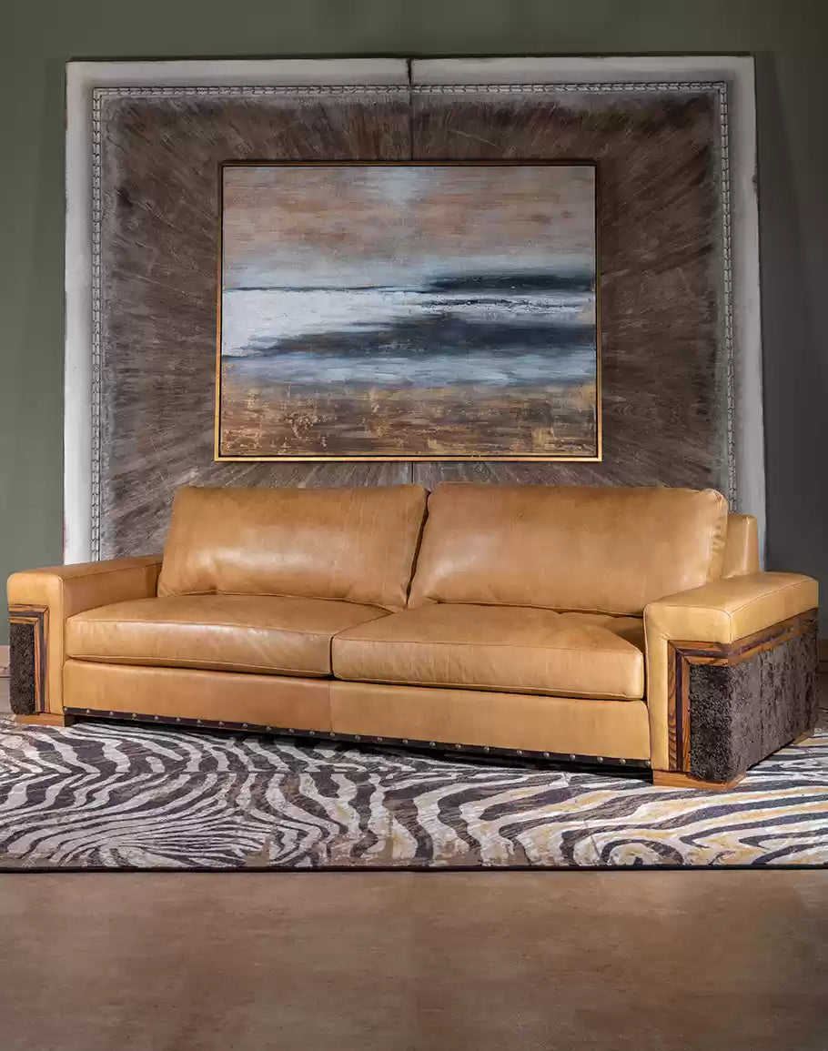 Alpine Ivory Leather Sofa