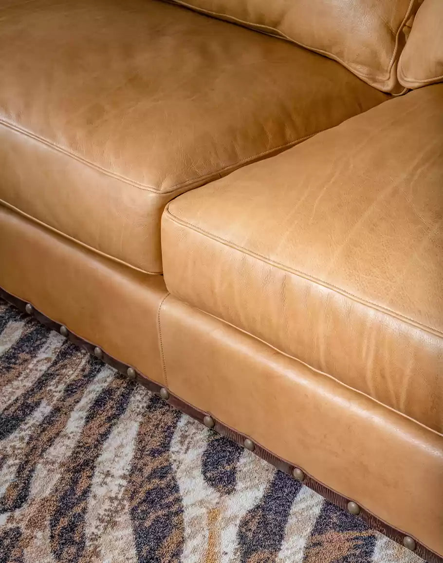 Alpine Ivory Leather Sofa