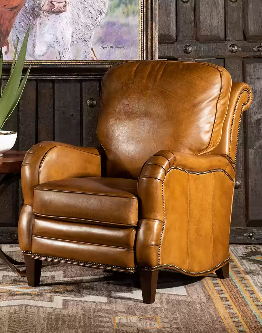 Dutton Saddle Leather Recliner