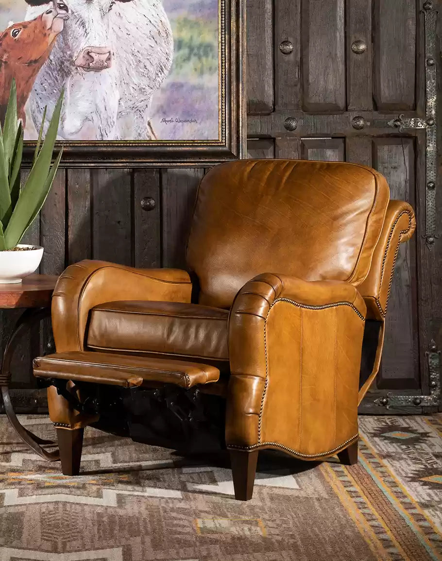 Dutton Saddle Leather Recliner