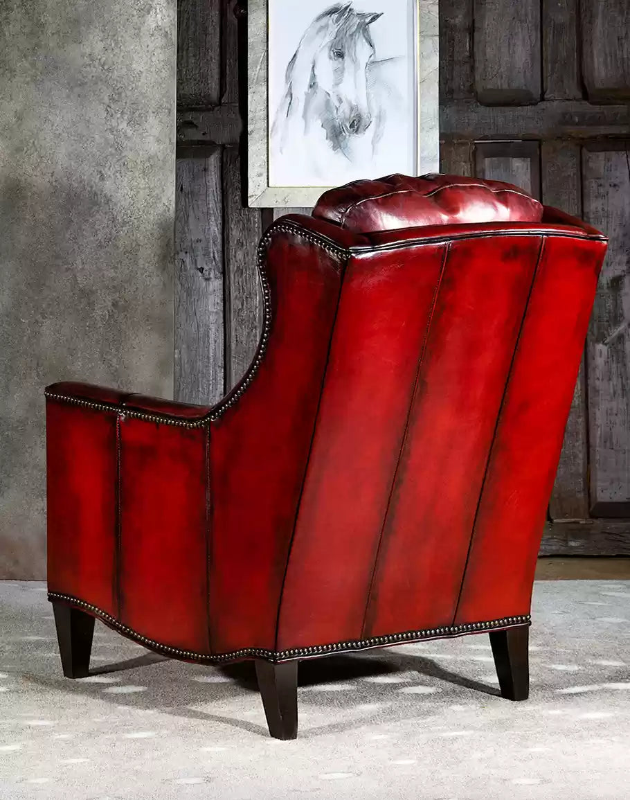 Estella Red Leather Chair