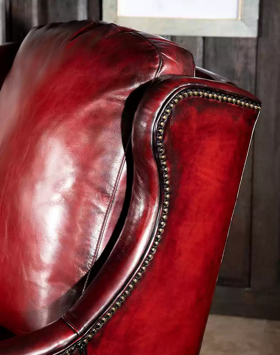 Estella Red Leather Chair