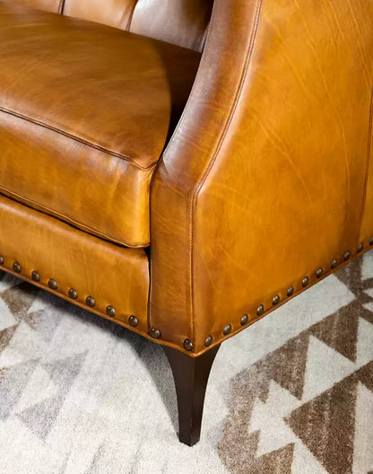 Hampton Tufted Leather Sofa