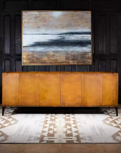 Hampton Tufted Leather Sofa