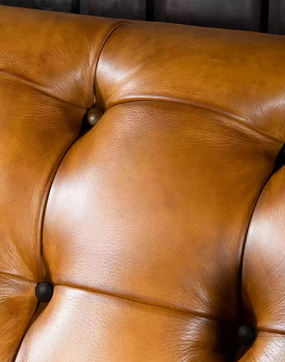 Hampton Tufted Leather Sofa