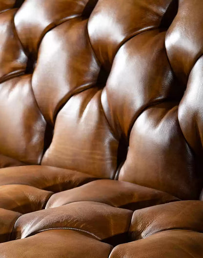 Kingston Tufted Leather Sofa