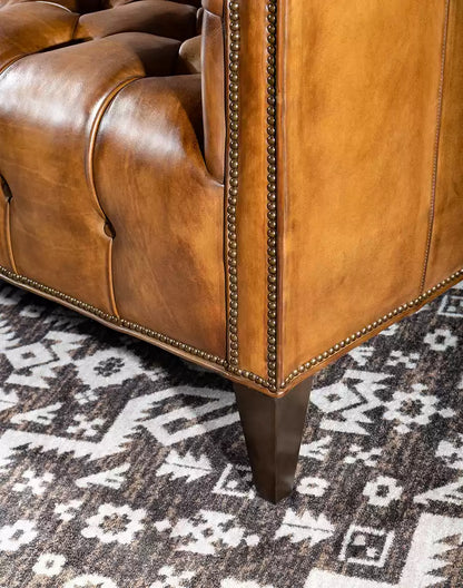 Kingston Tufted Leather Sofa