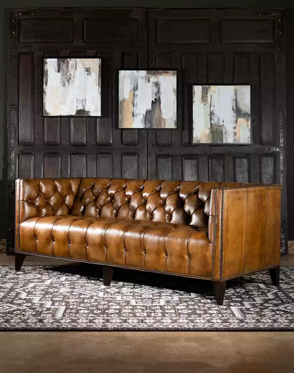 Kingston Tufted Leather Sofa