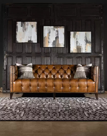 Kingston Tufted Leather Sofa