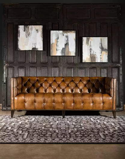 Kingston Tufted Leather Sofa