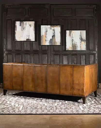 Kingston Tufted Leather Sofa