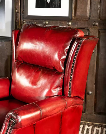 Oakley Red Leather Recliner