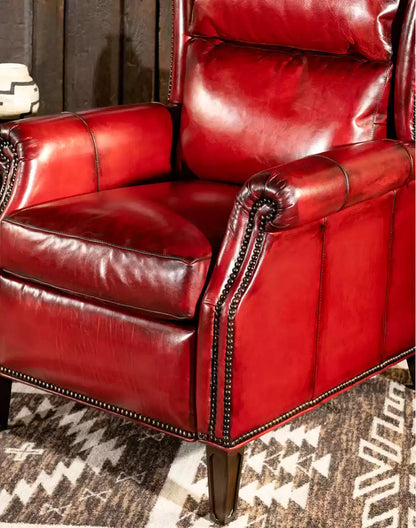 Oakley Red Leather Recliner