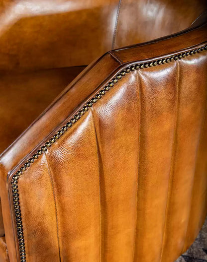 Oliver Leather Swivel Chair