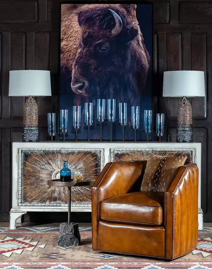 Oliver Leather Swivel Chair