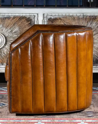 Oliver Leather Swivel Chair