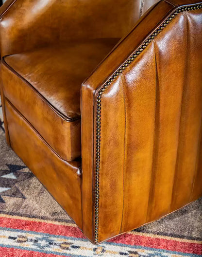 Oliver Leather Swivel Chair