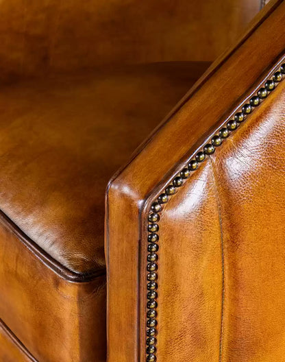 Oliver Leather Swivel Chair