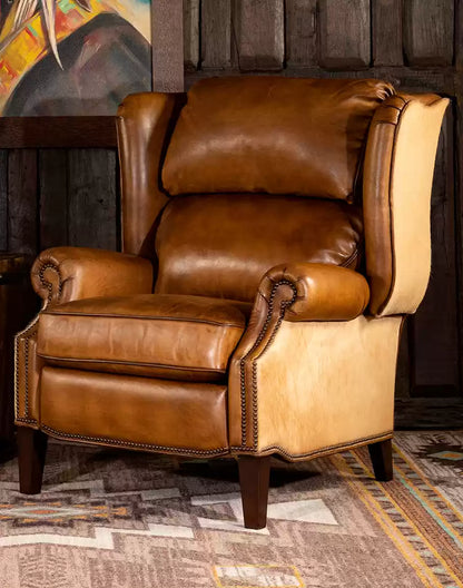 Sadler Tan Leather Recliner