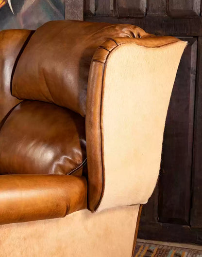 Sadler Tan Leather Recliner
