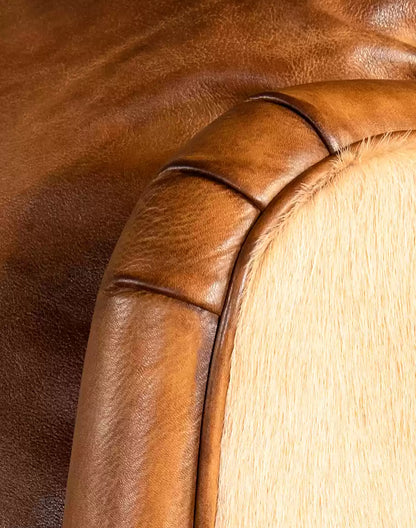 Sadler Tan Leather Recliner