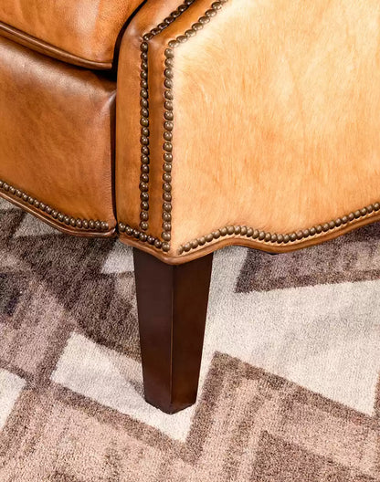 Sadler Tan Leather Recliner