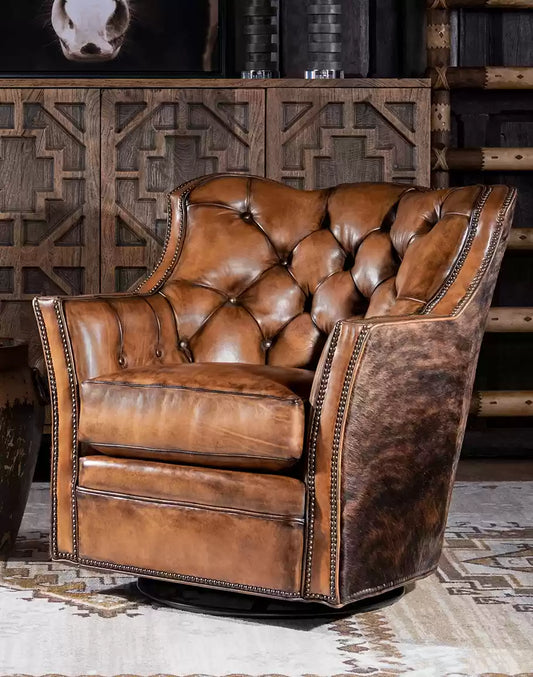 Texas Brindle Swivel Glider