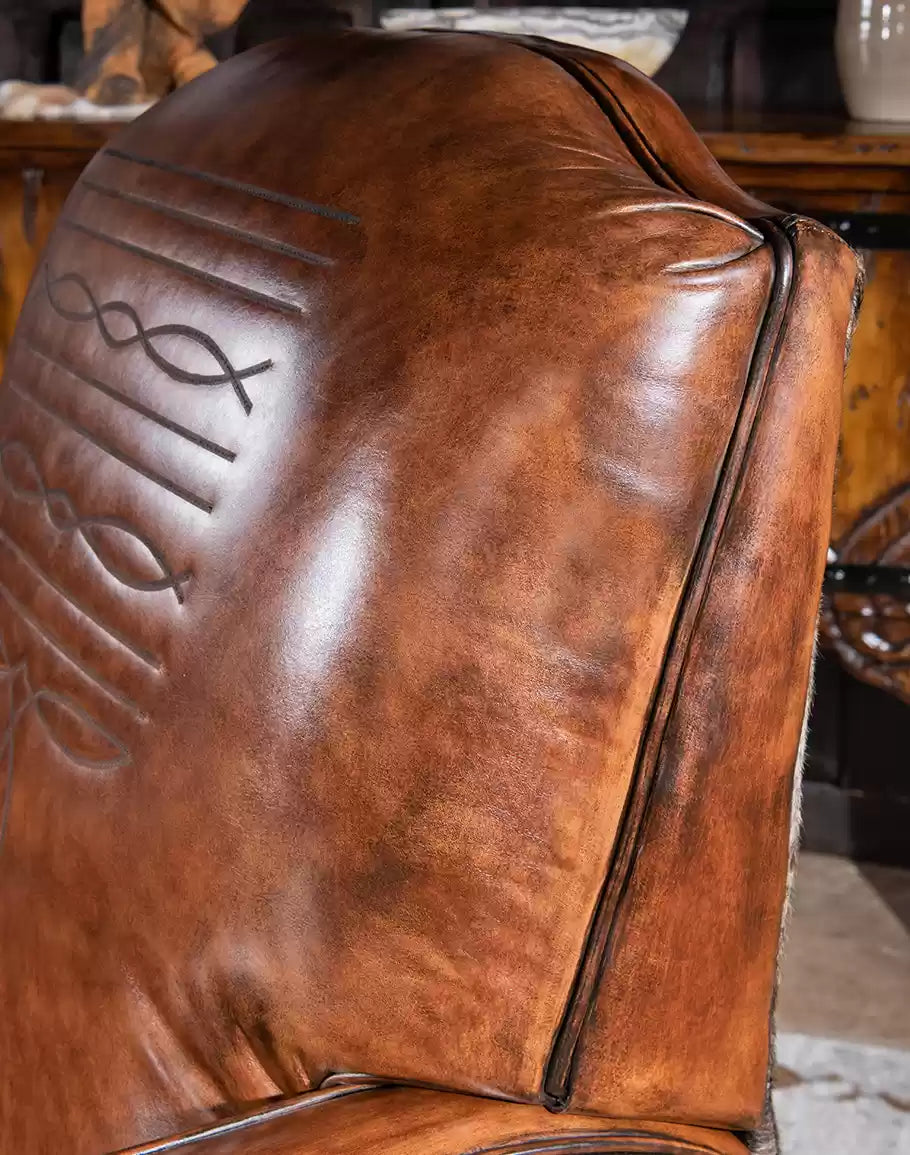 Traditional Western Leather Recliner