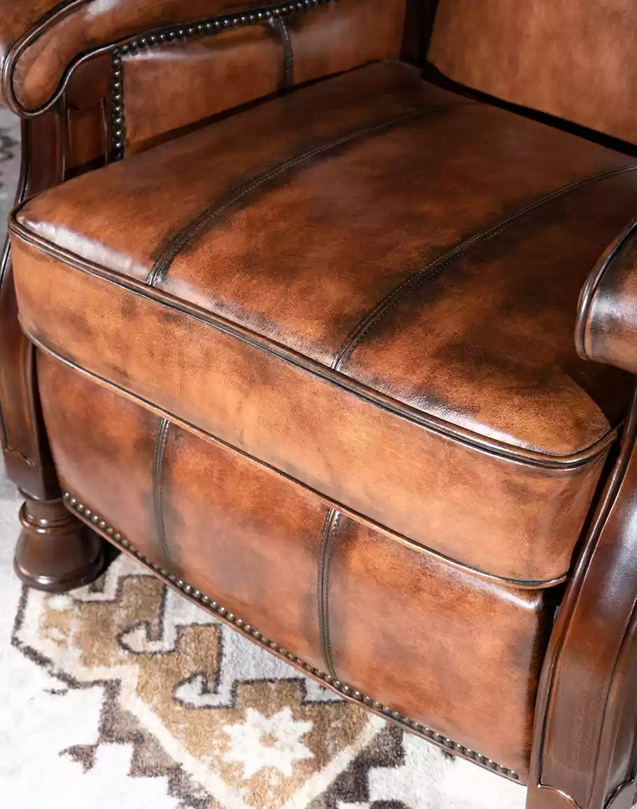 Traditional Western Leather Recliner