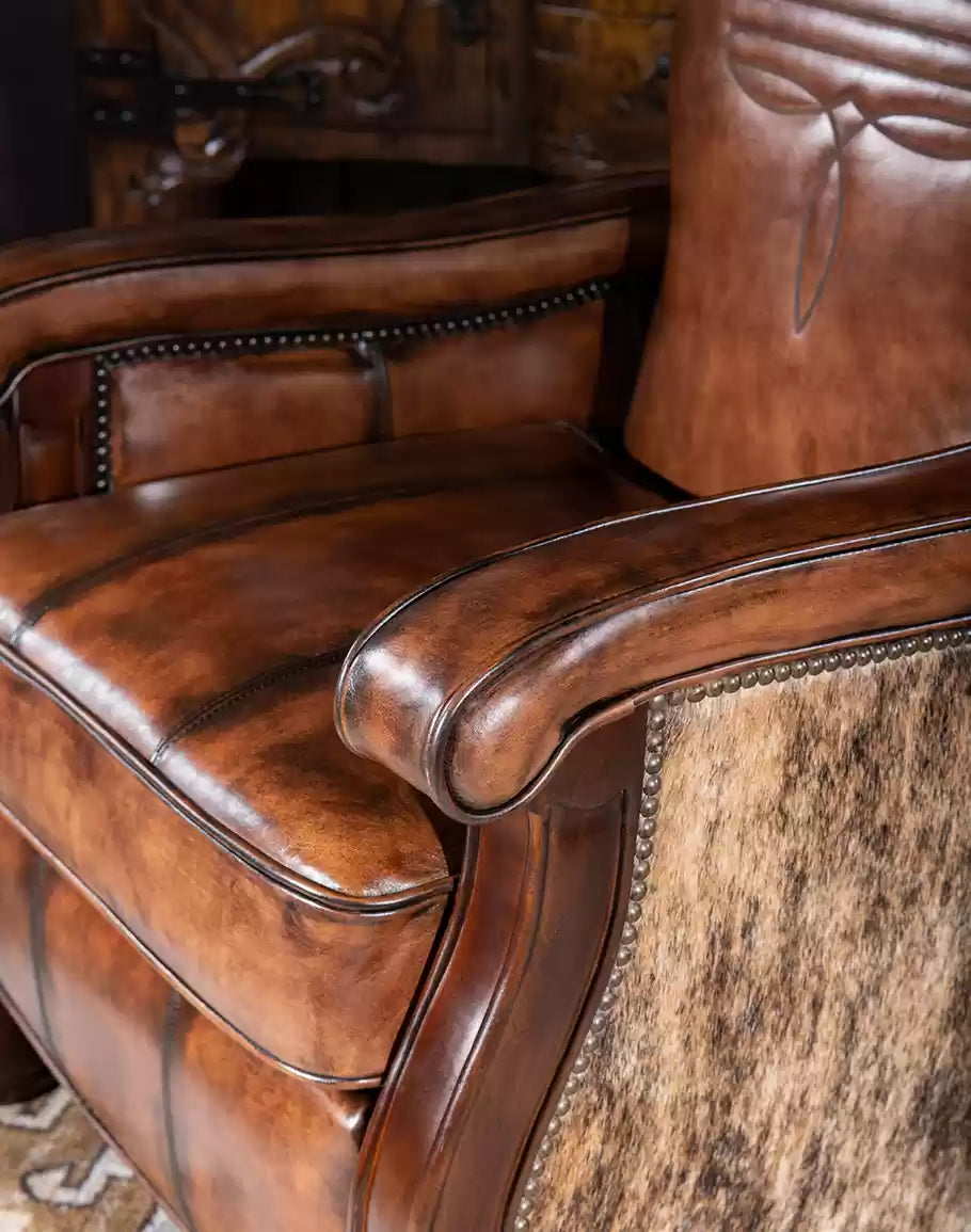 Traditional Western Leather Recliner