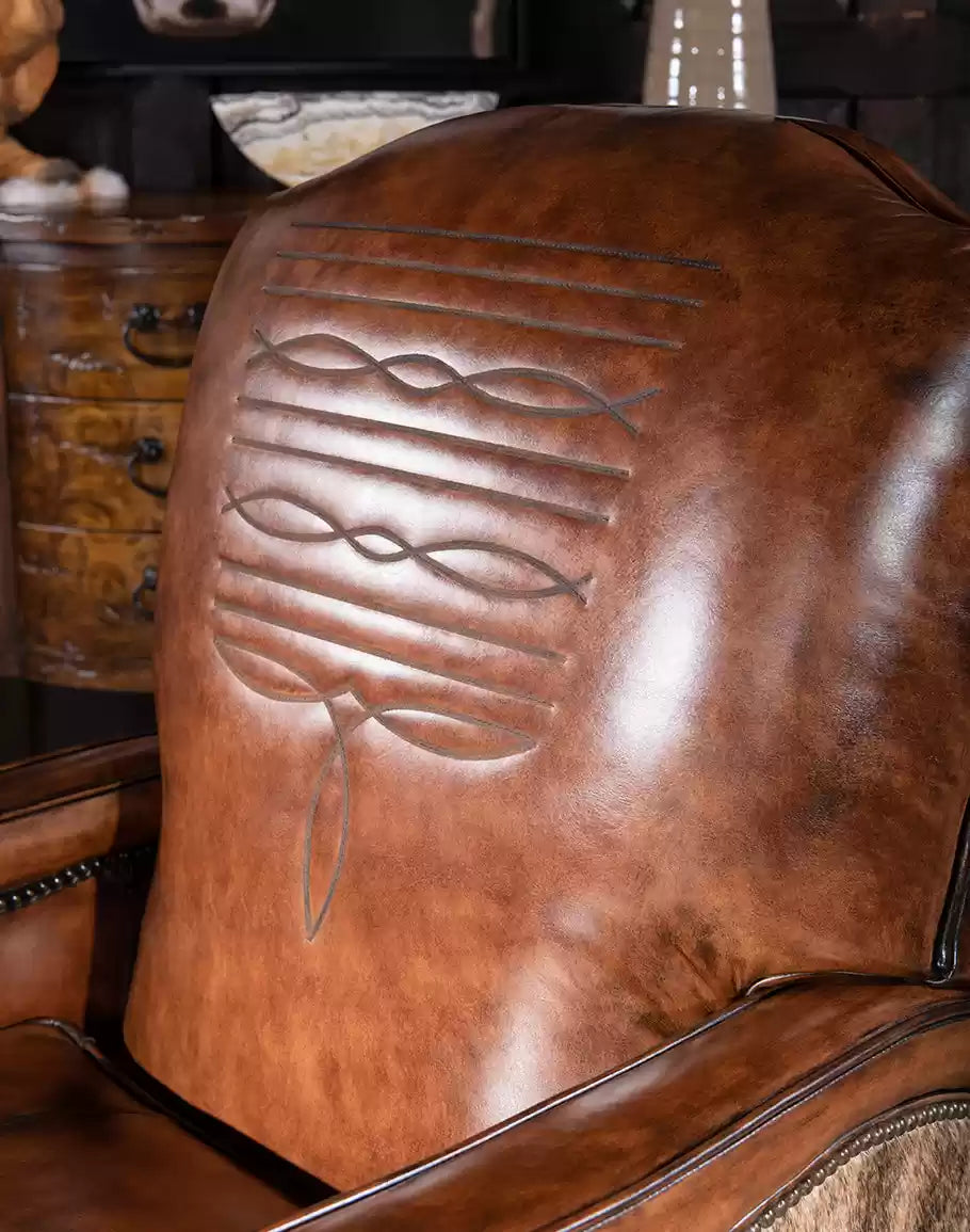 Traditional Western Leather Recliner