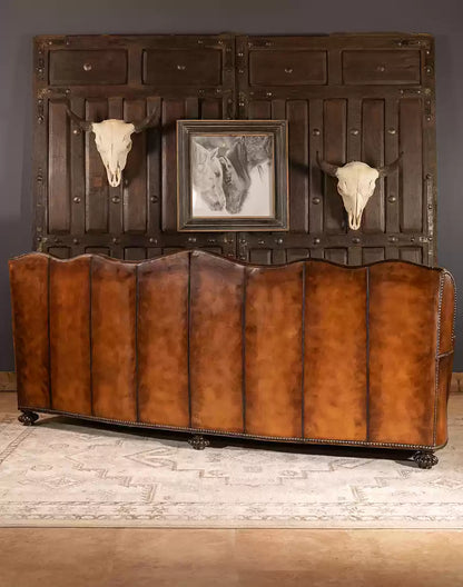 Victoria Tufted Leather Sofa