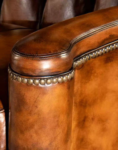 Victoria Tufted Leather Sofa
