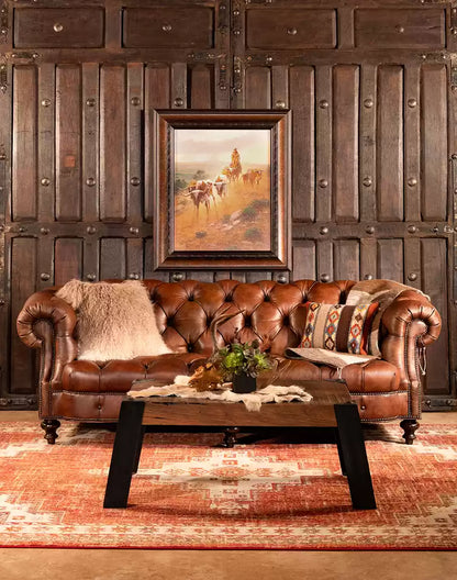 Winchester Tufted Leather Sofa