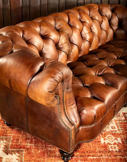 Winchester Tufted Leather Sofa